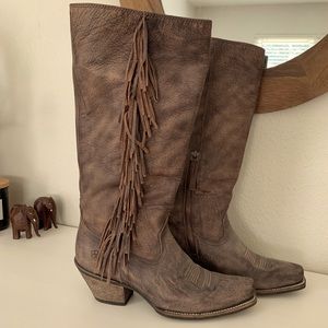 Ariat Leyton Fringed Cowboy Boots EUC